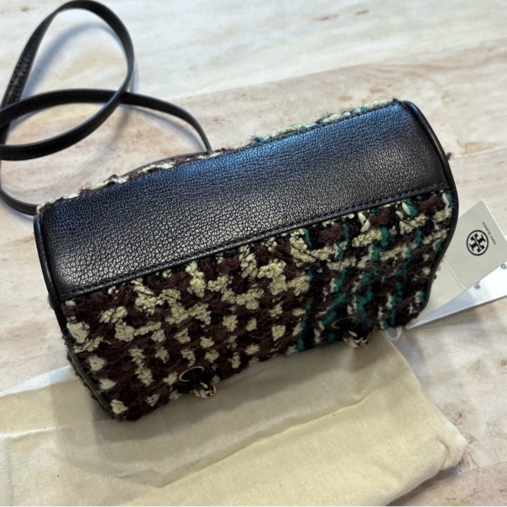 TORY BURCH Fleming Soft Tweed Mini Chain Tote Bag - Picture 4 of 9